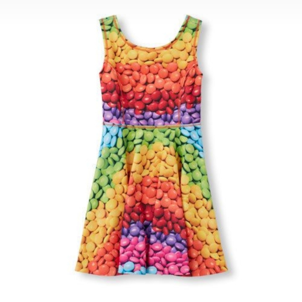 Children's Place Real-Print Colorful Candy Dress Girls XXL 16